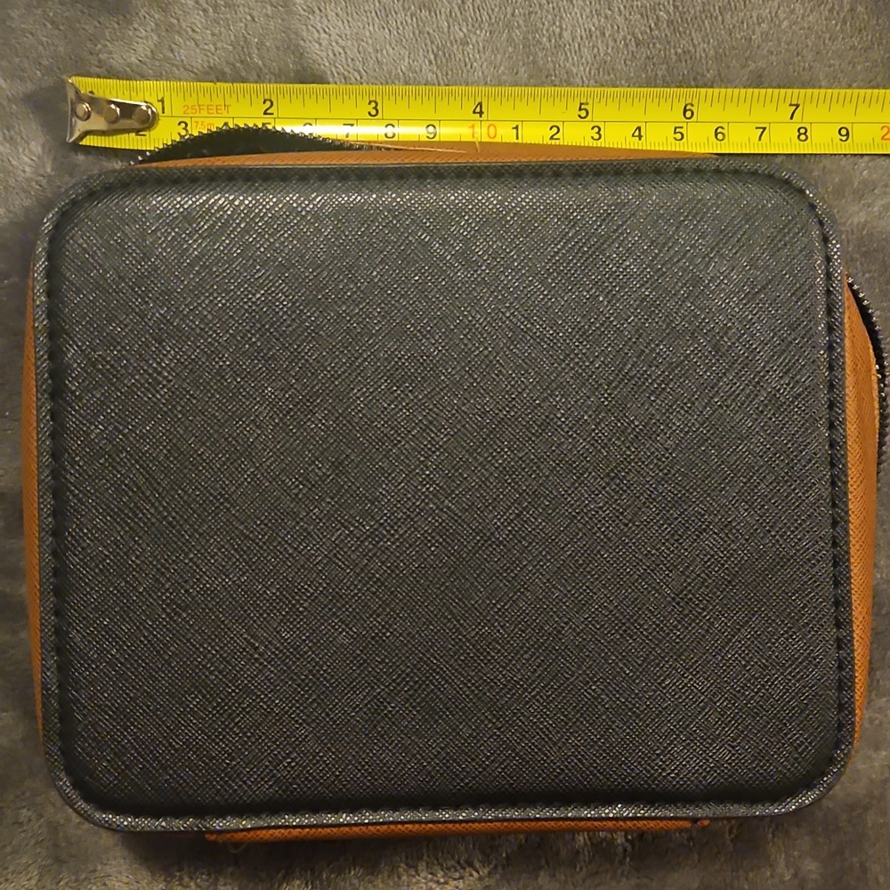 Lanvin Black and Brown Saffiano Toiletry Case - Picture 6 of 6
